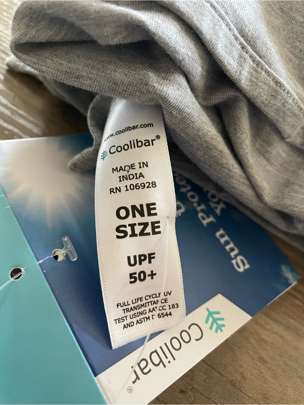 Coolibar Sanibel Everyday UPF 50+ Gray Beach Shawl Sun Protection you Wear OS - Picture 6 of 7